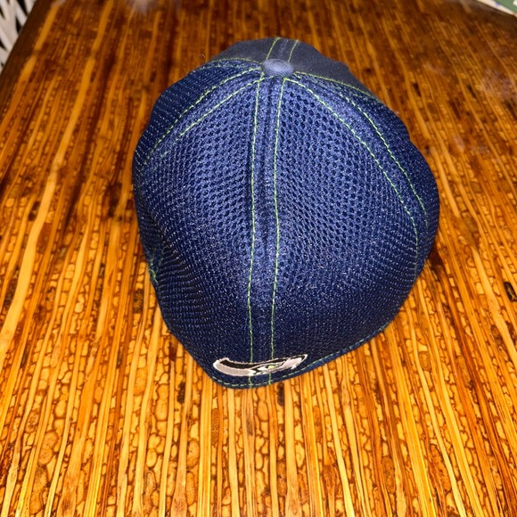 Seattle Seahawks Hat New Era Size L/XL 39Thirty Flex Stretch Fitted NFL Navy - Picture 3 of 6